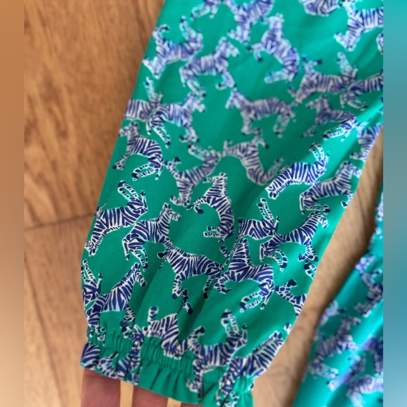 Lilly Pulitzer Winona Dress SZ S Everglades Green Heebee Zeebees - Picture 7 of 15